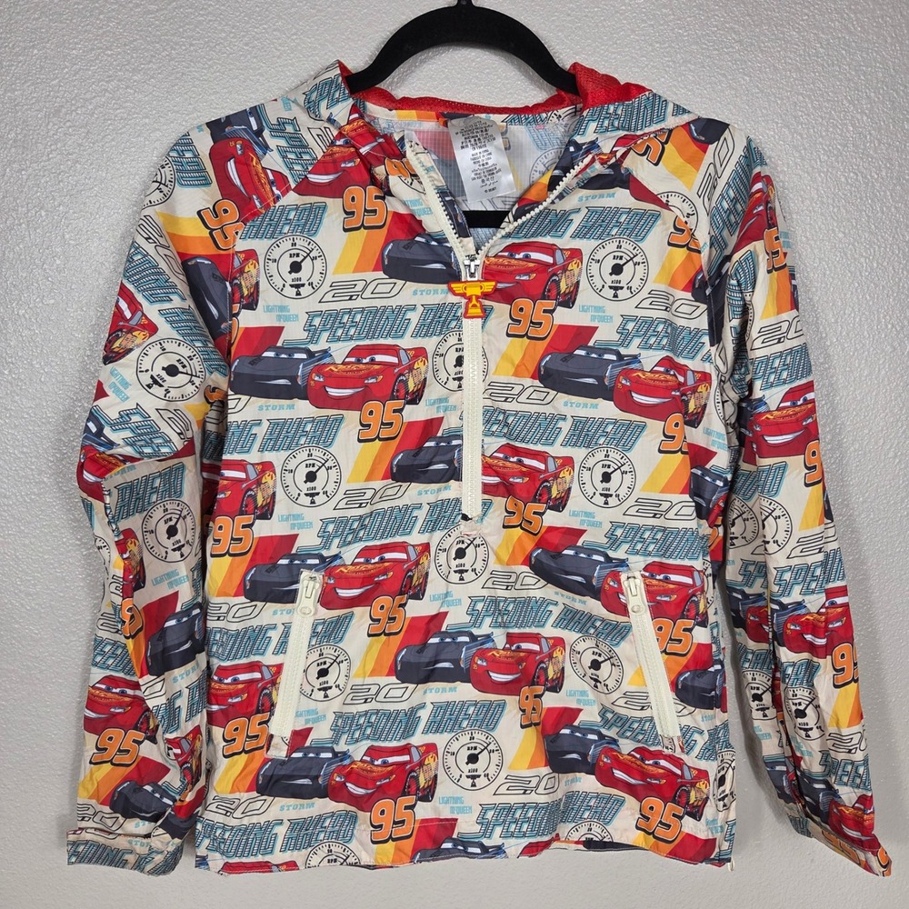 Disney Pixar Cars 3 Kids 11/12 Packable Windbreaker Lightning McQueen